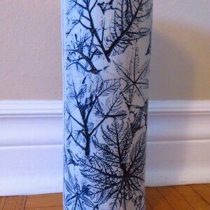 Studio Pottery Vase by Tenmoku Malaysian Handicraft. Pretty, Hand Painted,